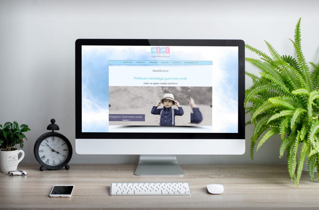 Mimi Gyermekruha Webshop modern weboldal keszites